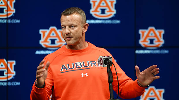 Coach Bryan HarsinAuburn football training camp presser on Thursday, August 4, 2022 in Auburn, Ala.